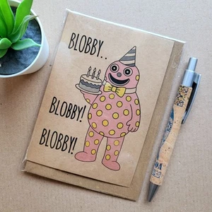 Tarjeta de cumpleaños divertida de Mr Blobby - Blobby Blobby Blobby - Imagen 1 de 4