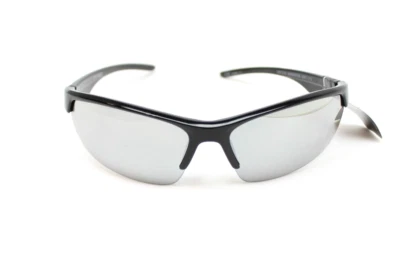 Gafas de sol Steve Madden negras brillantes medio borde grises espejadas 100 % UV SMM89099 Foto 1 de 4