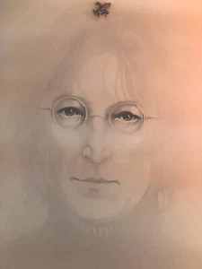 BEATLES JOHN LENNON 1980 Lithograph POSTER - Gary Saderup VINTAGE PRINT - Picture 1 of 5