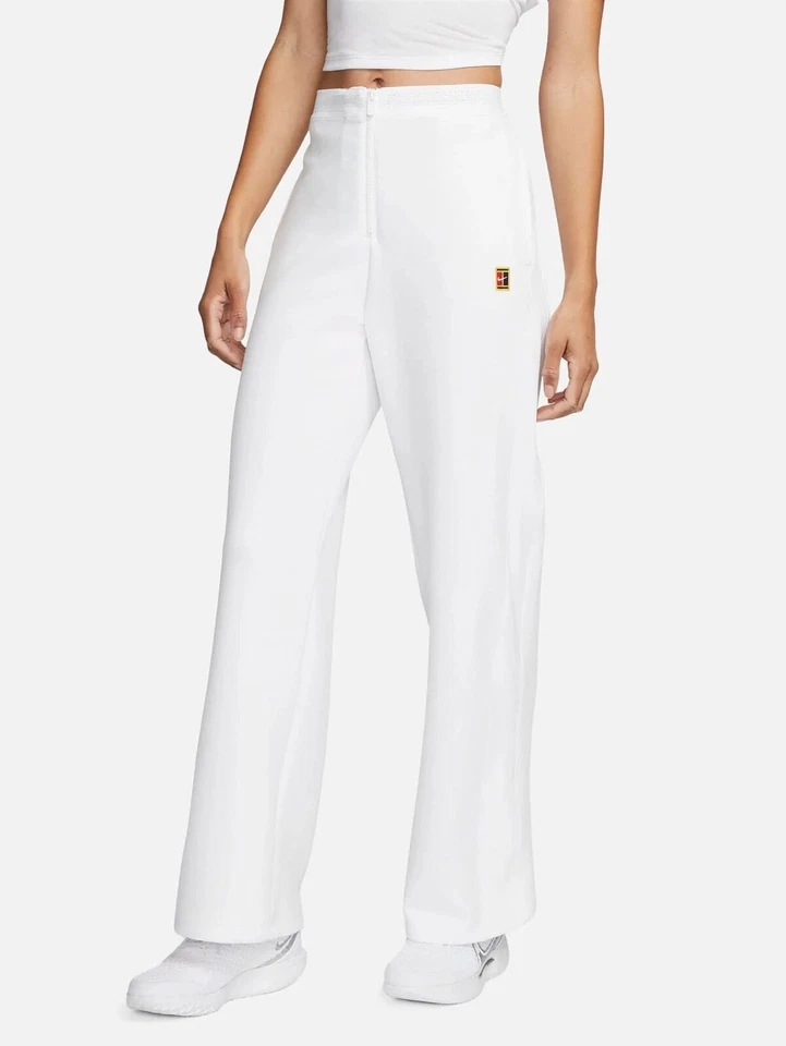 Pantalones de tenis para mujer talla S- Nike Court DRI FIT Heritage, blancos. Foto 1 de 4