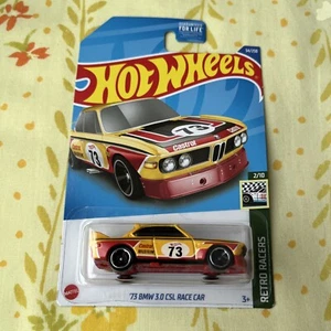 Hot Wheels 2022 #34 gelb 73 BMW 3.0 CSL RAce Auto Retro Rennfahrer - Bild 1 von 2