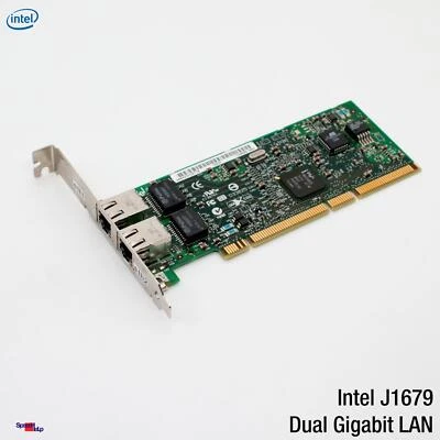 Dual Port Intel LAN Card J1679 Gigabit Network Card Ethernet E-G021-03-1161 Del - Image 1 of 3