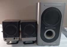Altec Lansing 221 Amplified Speaker System Black Grey -Tested & Working