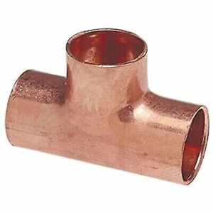 W01675T 3/4" Copper Plumbing Fitting Pipe Tee CXCXC - Pack of 5 - Picture 1 of 2