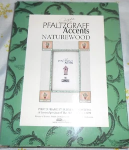 Pfaltzgraff Photo Frame Accent Naturewood Burnes of Boston 4x6 Herb Corners 1999 - Picture 1 of 4