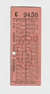 Bus Ticket London Transport Coaches D81,  6d - Picture 1 of 2