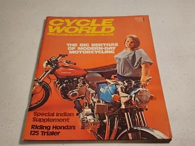 Cycle World MAGAZINE March 1973 Vintage Motorcycle Magazine - Image 1 of 4