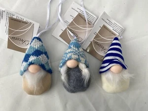 Gnome Gonk Hanging Decorations Dwarf Blue Scandi Nordic Boy Gonk Tree Hangers - Picture 1 of 8