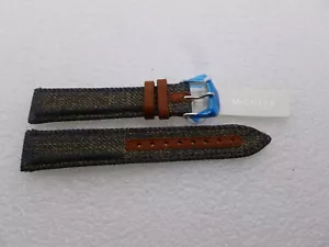 Genuino Michele 18 mm Correa de Banda de Reloj Denim Oscuro NUEVO - Imagen 1 de 4