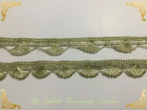 Golden Glitzer Zopf Spitze Lurex Borte Basteln DIY Nähen Weihnachtsdeko Hochzeit - Bild 1 von 2