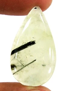 28.00 Ct Natural Green Prehnite Gemstone Stone Cabochon Wire Wrap Stone - 12773 - Picture 1 of 2