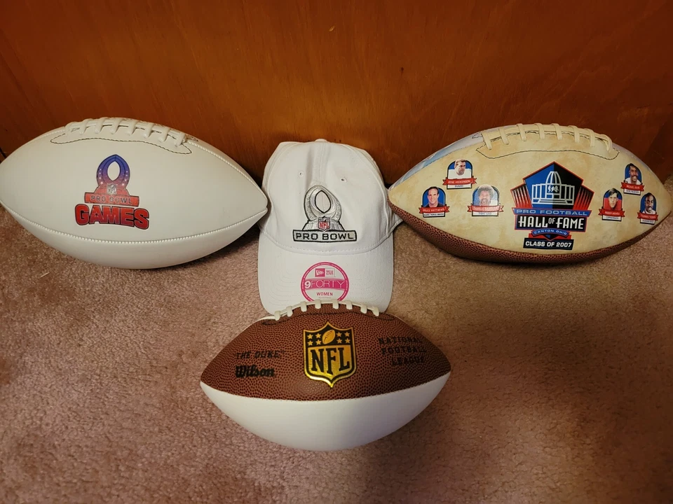 Lote de fanáticos del fútbol americano de la NFL. Salón de la Fama 2007, Pro Bowl, sombrero para mujer OSFA Foto 1 de 4