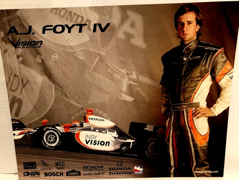 2007 A.J. FOYT IV #22 INDY VISION HONDA INDY CAR POSTCARD Cover