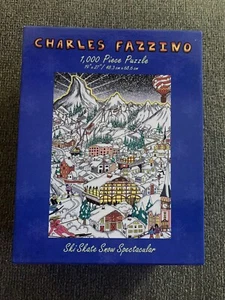 Esquí Patín Nieve Espectacular - Charles Fazzino 1000 Piezas Andrew Blaine Ltd Puzzle - Imagen 1 de 1
