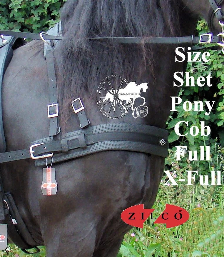 Kutsche Fahrgeschirr Brusthalsband Set Zilco Tedex Shetland Pony Cob Full