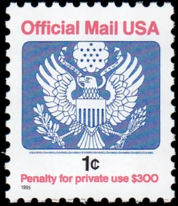 US Stamp #O154 - 1995 1¢ Great Seal, Official Mail, EzGrade™ VG/F, MNH, OG - Picture 1 of 3