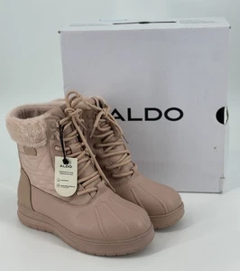 Aldo Flurry Winterstiefel Damen 7,5 beige rosa Kunstfell puderwarm wasserdicht - Bild 1 von 24