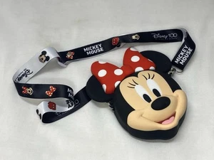 Minnie Mouse Rubber Silicone Shoulder Purse Black And Red 100th Anniversary - Picture 1 of 10