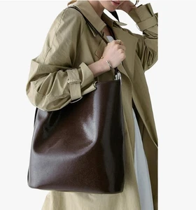 Kate Spade Large Dark Brown Bucket Handbag W/Adjustable Strap/Magnetic Closure - Picture 1 of 16