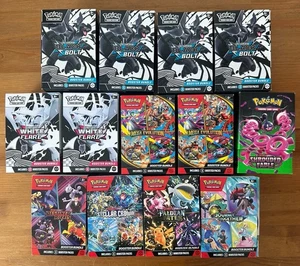 13 LEERE Pokemon Booster Bundles - JTG, BLK, WHT, PFA, SCR, SHF, DRI, MEG - Bild 1 von 3