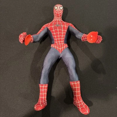 Marvel’s Spiderman 2002 Toy Biz 14 inch Poseable Plush w/ Suction Cup VTG 00s - Image 1 of 4