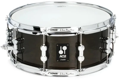 Sonor AQ2 14" x 6" Maple Transparent Stain Black Snare Drum AQ2-1406-SDW-TSB - Image 1 of 4