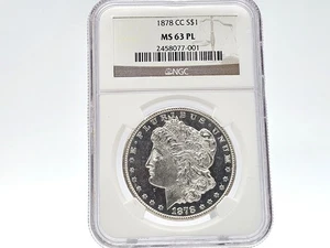 1878-CC NGC MS 63 PL Morgan Silver Dollar **Exquisite Strike DMPL?** 77-001 - Picture 1 of 8