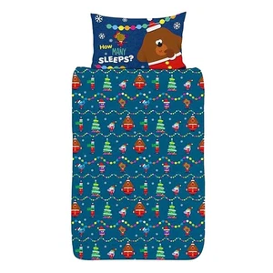 Hey Duggee  Set de Funda de Edredón Diseño Reversible Navidad (TC156) - Imagen 1 de 4