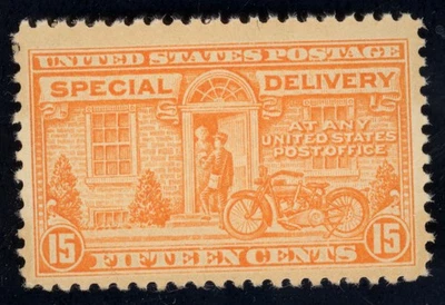 US Scott E13 Mint NH OG 15c deep orange Motorcycle Delivery Lot V108 bhmstamps - Image 1 of 2