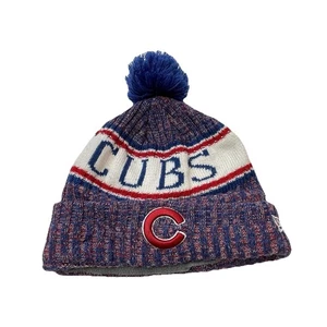 Chicago Cubs New Era Pom Cuffed Knit Beanie Adult MLB Logo Cold  Winter Hat - Picture 1 of 5