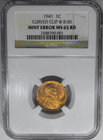 1941 1C NGC MS65RD MINT ERROR LINCOLN ~ OUTSTANDING RED GEM! Cover