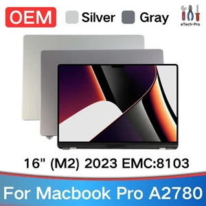 Repuesto Pantalla AAA A2780 Para MacBook Pro A2780 2023 M2 EMC 8103 LCD Pantalla - Imagen 1 de 11