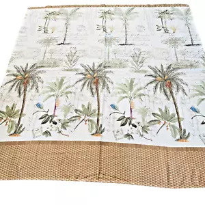 Avanti Home Linens Shower Curtain Colony Palm Tree Beaded Accents 72" x 72" - Picture 1 of 23