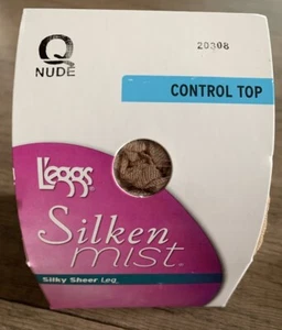 L'eggs Silken Mist Silky Sheer Leg Size Q Nude Control Top Pantyhose - Picture 1 of 5