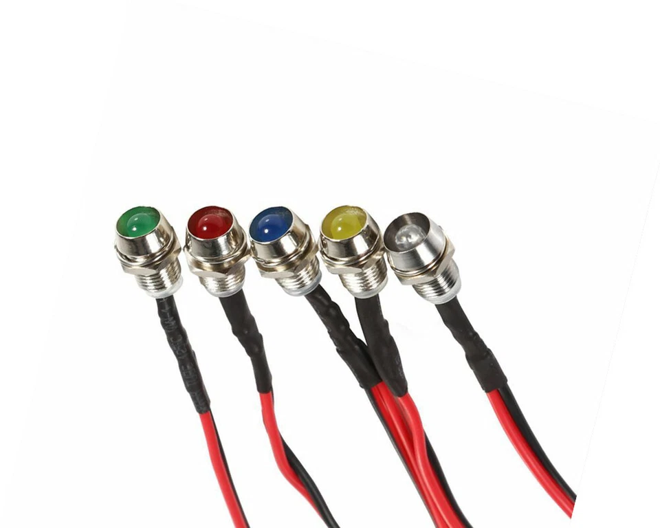 5mm LED mit Halterung 6 - 12 Volt f. RC Car Buggy Boot Flugzeug Heli Beleuchtung - Bild 1 von 1