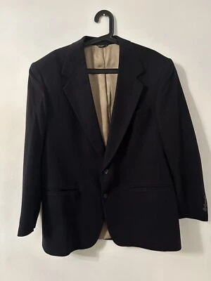 Bill Blass Navy 2 Button 100% CASHMERE Lined Sport Coat Blazer Jacket Vintage - Image 1 of 4