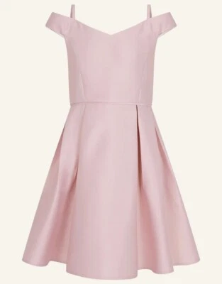 Monsoon Bardot duchess twill prom dress pink - Image 1 of 4