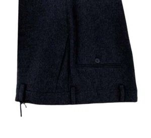 Alexander Drop 6 Wool Flannel Blue Tailored Men's Trousers Made in Italy - Picture 1 of 1