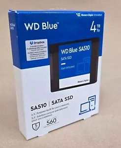 Western Digital Blue SA510 2,5 pollici 4 TB 560 MB unità SSD SATA WDS400T3B0A-00C7K0 - Foto 1 di 4