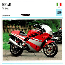 Ducati  750 Sport 1990 Competition Italy Edito Service Atlas Motorcycle Card