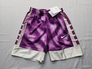 NEW Nike ELITE Boys YOUTH Basketball Dri-fit Shorts BBall Sz SMALL Purple Pewter - Picture 1 of 14