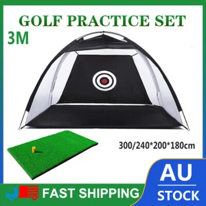 3M Golf Practice Net Hitting Net Driving Netting Chipping Cage Training Aids Set - Picture 1 of 12