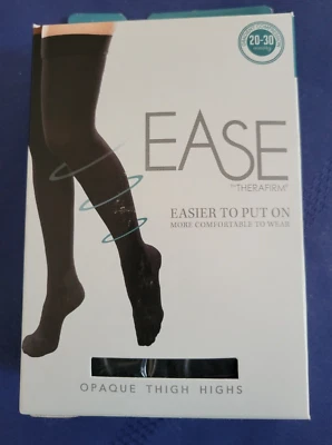 Therafirm Ease Black Gradient Compression Thigh Highs 20-30 mmHg Size M - Image 1 of 4