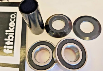 FITBIKECO. FIT BMX BIKE BB 19mm X MID BOTTOM BRACKET kit FITMENT w SPACER +CONE WASHERS NEW