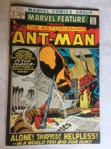 Marvel Feature #4 VF+ OW/W 8.5 Ant-Man Glossy BLACK Picture Frame Cover Trimpe - Picture 1 of 11