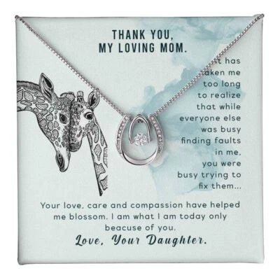 Collana alla moda per la mamma da figlia donna gioielli con cristallo per... - Immagine 1 di 4