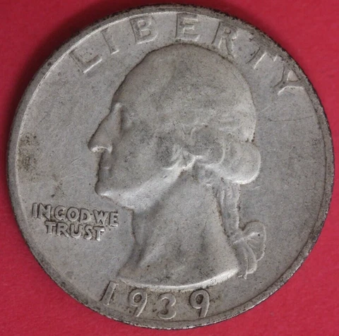 1939 D George Washington Quarter Exact Coin Shown Flat Rate Shipping OCE 182 Cover