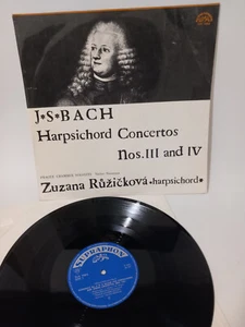 SUA10803 Zuzana Ruzickova J.s. Bach - Harpsichord Concertos Nos.3 and 4 LP vinyl - Picture 1 of 3