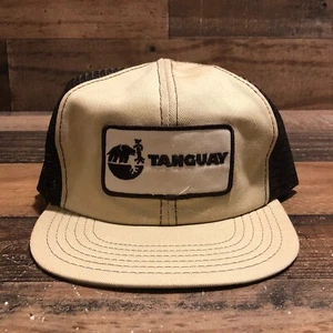 Vintage Tanguay Hat Snapback Trucker Cap Mens Beige Brown Made In Canada - READ - Picture 1 of 12
