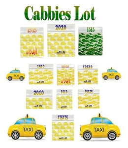 100 CABBIES CARS TAXIS LOT APPLE MINI ZIP BAGGIES Sizes 1010 to 2020 - Picture 1 of 11